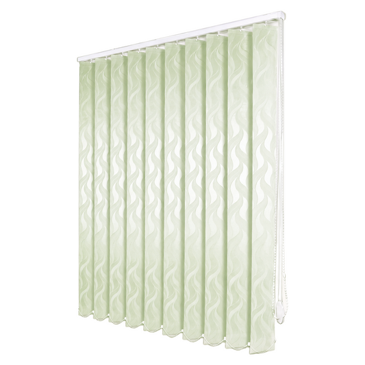 Jaluzele Verticale Satin Leaves Verde Pastel 21