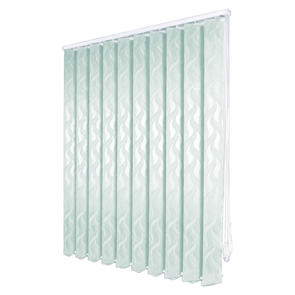 Jaluzele Verticale Satin Leaves Turcoaz Pastel 92