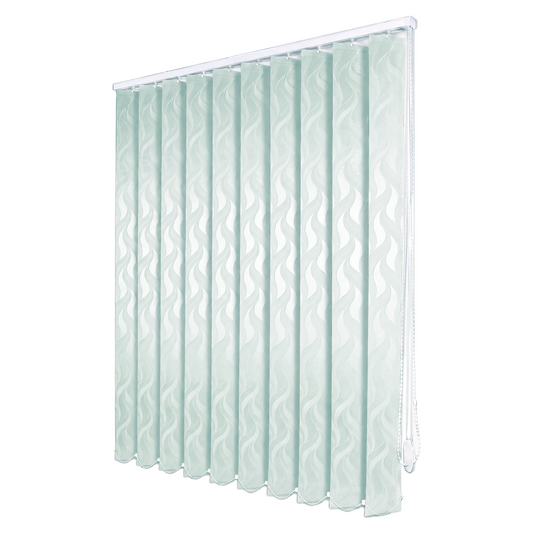Jaluzele Verticale Satin Leaves Turcoaz Pastel 92