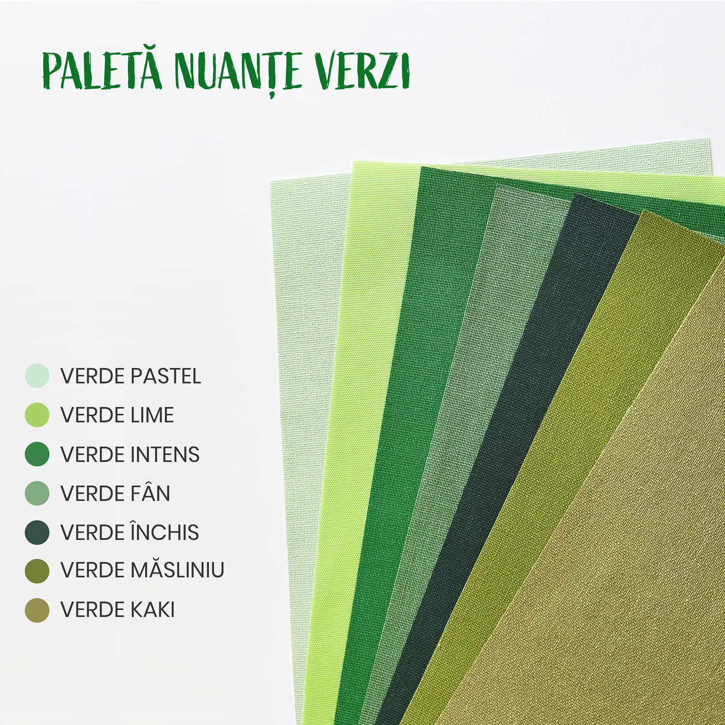 Rulou textil simplu, semi opac, Verde pastel