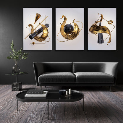 GOLD MARBLE, Set 3 piese