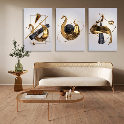 GOLD MARBLE, Set 3 piese