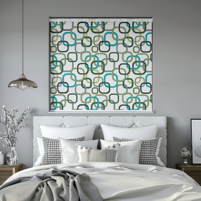 Rulou textil cu model Modern Squares