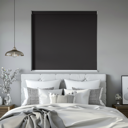 Rulou textil simplu, semi opac, Negru