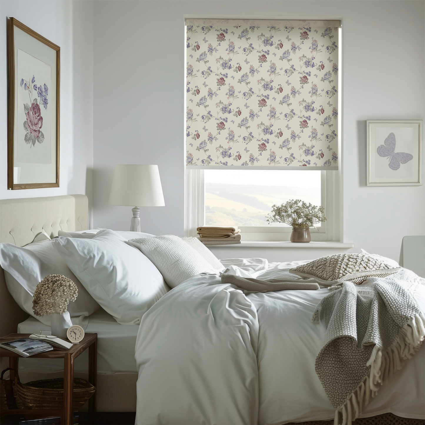 Rulou textil cu model Rose Branch