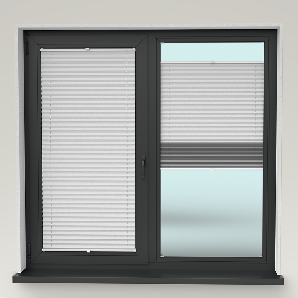 Jaluzele Plisate Natur Alb