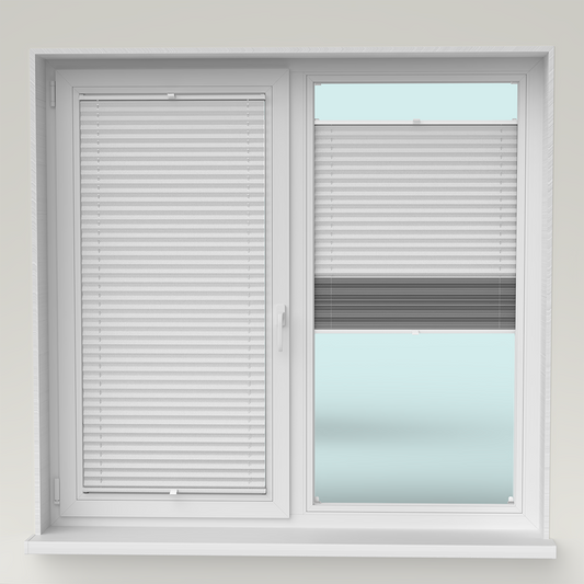 Jaluzele Plisate Natur Alb