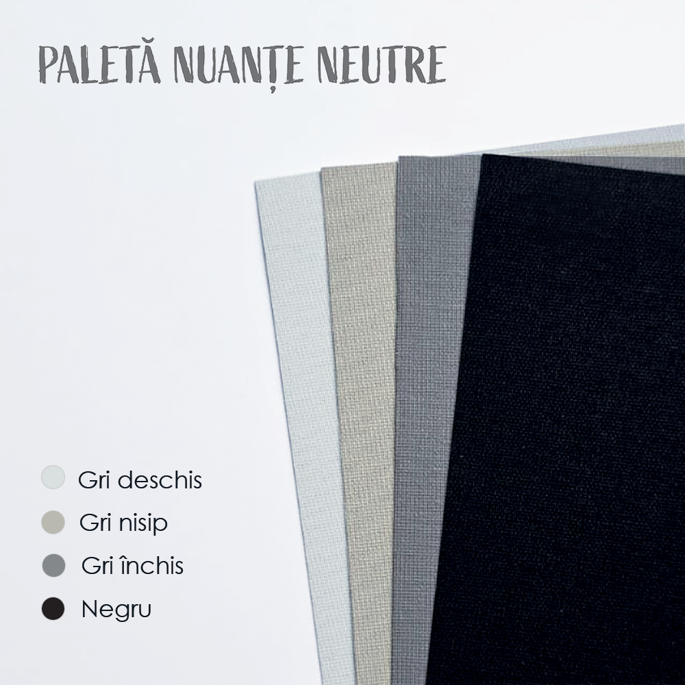 Jaluzele Verticale Opace Blackout 3070 Negru+Gri deschis
