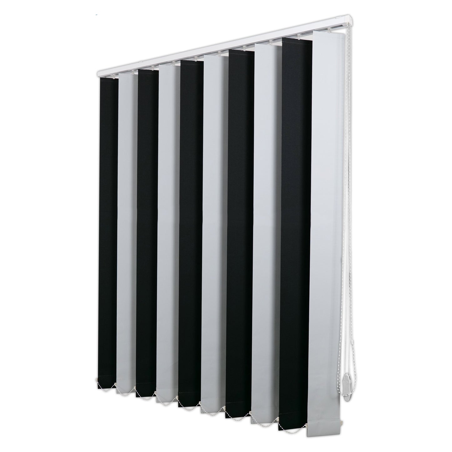 Jaluzele Verticale Blackout 70-30 Negru+Alb 1