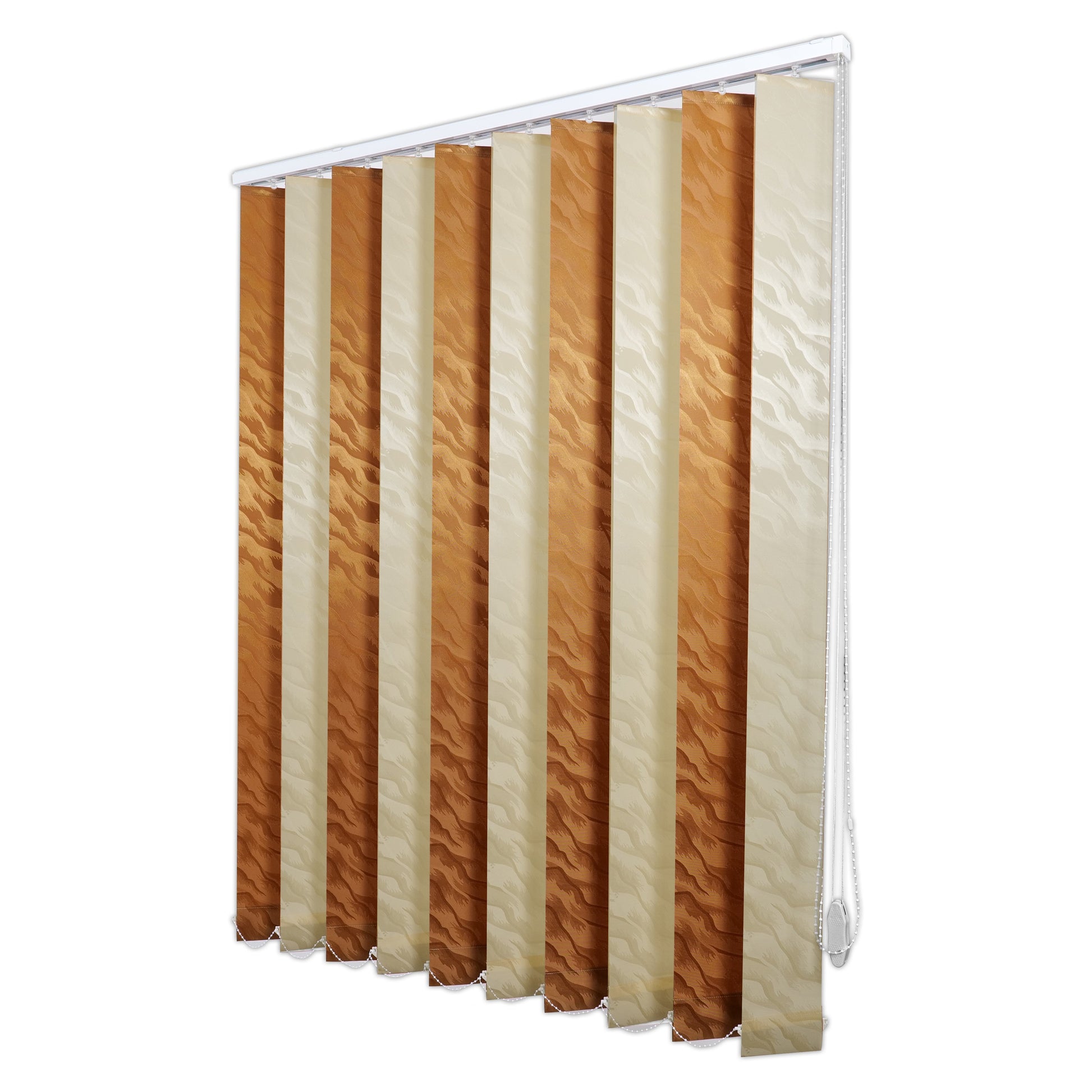 Jaluzele Verticale satin 0602 Maro inchis Crem